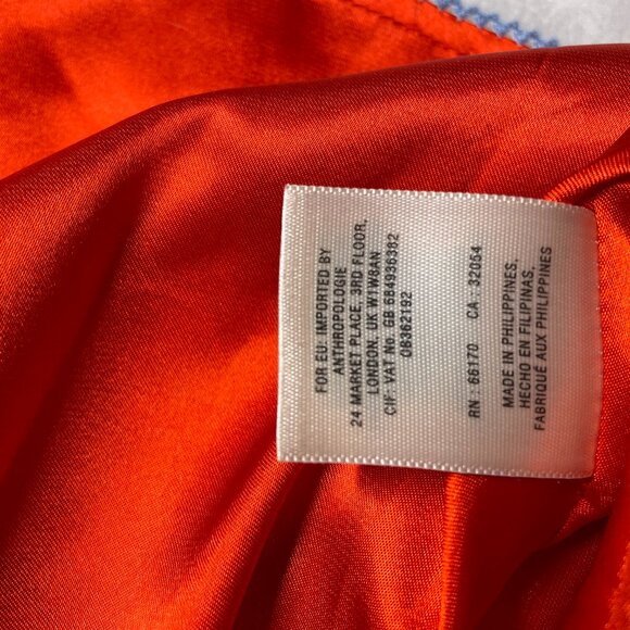 HD In Paris Anthropologie Red Blue Floral Tiered Festive Fit & Flare Skirt XS - Picture 7 of 10